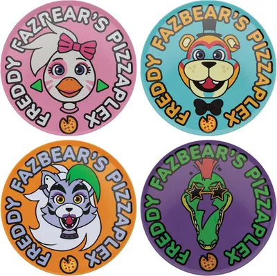 Obrázok produktu pre Cztery podstawki Five Nights at Freddy's z bohaterami – zestaw 4 szt.
