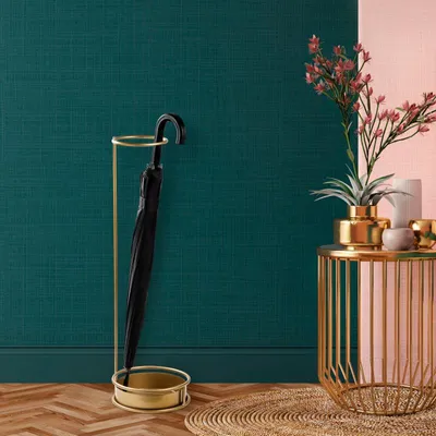 Image de Porte-parapluies Support à parapluies en métal doré 22 x 22 x 75 cm