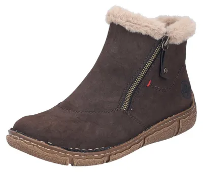Obrázok produktu pre Dámske členkové topánky Rieker, model Z3753, s teplou podšívkou a zipsom, veľkosť: 42 EU, farba: hnedá