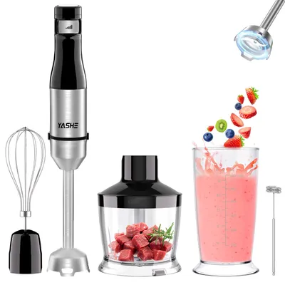 Zdjęcie produktu dla YASHE 5 w 1, ręczny blender, 1000 wat, bezstopniowa regulacja prędkości