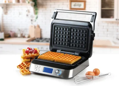 Zdjęcie produktu dla Domo DO9219W, 2 gof., Kwadrat, Stal nierdzewna, 1600 W, 360 mm, 172 mm