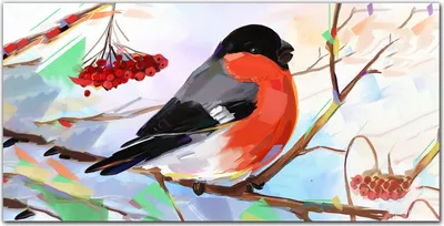 Produktbild von Coloray Bild aus Acryl 120 cm x 60 cm - Acrylblock mit Bild Gehärtetes Acryl Wohnzimmer Dekoration Wanddekoration Küche - Eberesche Vogel
