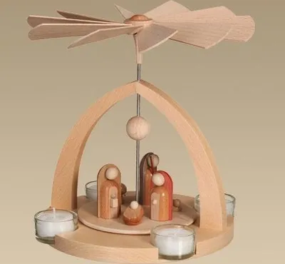 Obrázok produktu pre Stolová pyramída Nativity prírodná moderná ŠxVxH 20,5x22x20cm NOVINKA