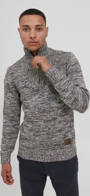 Produktbild von SOLID SDPhilostrate Herren Strickpullover Troyer Grobstrick Pullover mit Troyerkragen 100% Baumwolle Regular fit