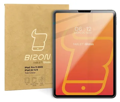 Produktbild von Bizon Glass Tab Klar Apple iPad Pro 11 2022/2021/2020/2018/AIR 6/5/4 [2 PACK]