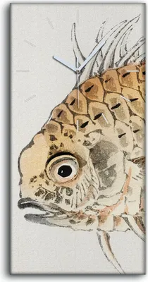 Produktbild von Leinwand Wanduhr Wandkunst Uhr 30x60 Malerei Asiatische Tier Fisch Kunst - weiße Hände