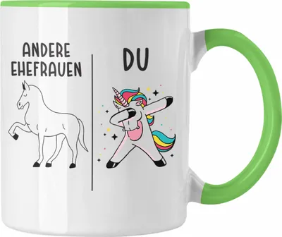 Produktbild von Trendation - Beste Ehefrau Tasse Geschenk Sprüche Geburtstagsgeschenk Geburtstag (Grün)