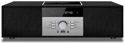 Productafbeelding van Stereo-installatie Bluetooth - Zwart - 30 Watt Vermogen - FM Radio - Compact Micro Hifi Systeem
