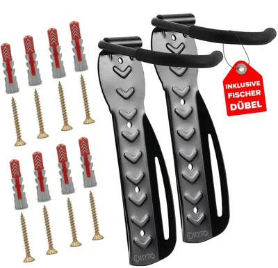 Produktbild von 2x Kyto Fahrrad Wandhalter platzsparend inklusive Montagezubehör