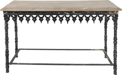 Zdjęcie produktu dla Clayre & Eef Stolik boczny 121x45x81 cm Czarny Brązowy Żelazo