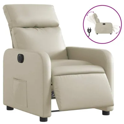 Produktbild von vidaXL Relaxsessel Elektrisch Creme Kunstleder