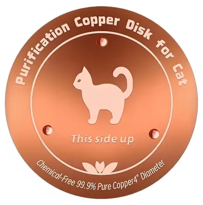 Kupferplatte für Katzen, 10 cm, mit Halterung, Wasserreiniger