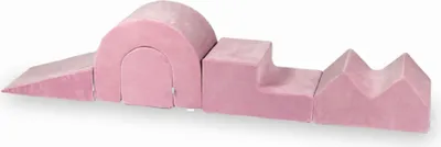 Zdjęcie produktu dla Piankowy plac zabaw Velvet Soft Różowy 5 elementów
