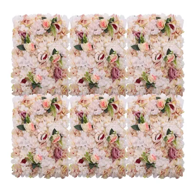 Obrázek produktu pro 6 * Květinová stěna Svatební stěna Rose Wall Umělý květinový panel, hedvábná růže, stěna, květinové pozadí, dekorace, 60 * 40 cm