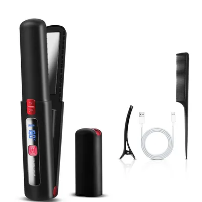 Produktbild von CkeyiN Reiseglätteisen kabelloser Haarglätter 2-in-1-Haarglätter Locken & Glätten 160℃-220℃ Keramik-Beschichtung, Nass- und Trockenanwendung