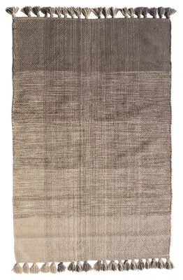 Produktbild von Handwebteppich - 140 x 200 cm - Braun - mit Farbverlauf und Quasten