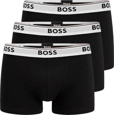 Produktbild von Herren Boxershorts Schwarz im Dreierpack mit Logodruck und Gummizug