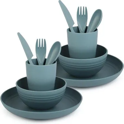 Produktbild von 3-teiliges Plastikgeschirr-Set, unzerbrechlich, mikrowellengeeignet