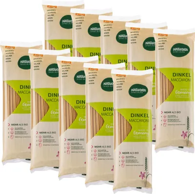 Produktbild von Maccaroni lang, Dinkel hell, 10 x 500 g