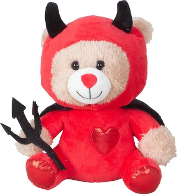 Produktbild von Teddybär in Teufelskostüm 22 cm Teufel Rot