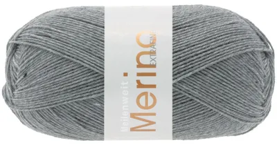 Produktbild von Lana Grossa - Meilenweit 100g Merino Extrafine uni 2404 grau meliert