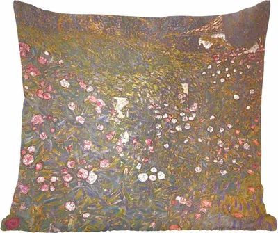 Produktbild von MuchoWow® Zierkissen Sofakissen Wohnzimmer Dekokissen 45x45 cm Italienische Gartenbaulandschaft - Gustav Klimt - Schlafpolster - Polster für das Sofa