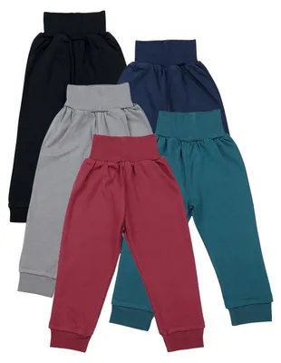 Zdjęcie produktu dla TupTam unisex spodnie dziecięce 5-pak wykonane z materiałów z certyfikatem OEKO-Tex długie spodnie unisex, kolor: chłopiec 6, rozmiar: 56