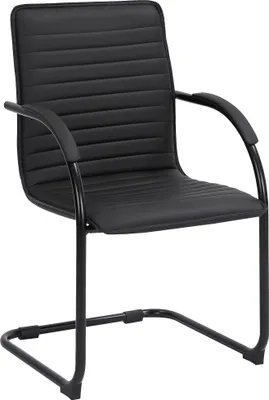 Produktbild von Besucherstuhl NAIROB - Kunstleder Schwarz/schwarz 56x60x95 cm | Besucherstühle Konferenzstuhl Wartezimmerstuhl Bürostühle Bürostuhl Konferenzraum