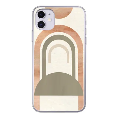 Produktbild von MuchoWow® Handyhülle Schutzhülle Hülle für iPhone 11 Rosa - Grün - Abstrakt Silikon Softcase Handy Hülle - Handytasche