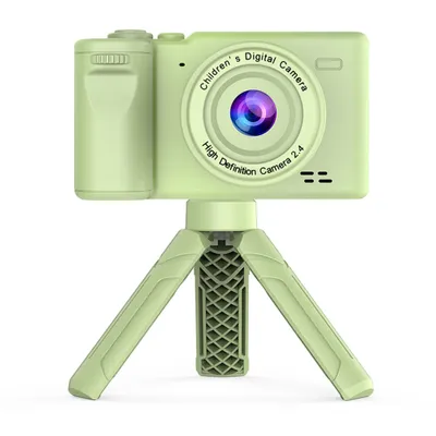 Produktbild von 1080P-Digitalkamera fuer Kinder, Mini-Videokamera fuer Kinder, 12 MP, 2,4-Zoll-IPS-Bildschirm, eingebauter Akku mit Umhaengeband, Mini-Desktop-Stativ, Geburtstags- und Weihnachtsgeschenk fuer Jungen und Maedchen