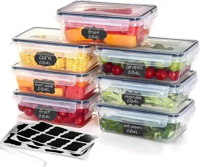 Produktbild von Famanu Lebensmittelbehälter 7 x 840 ml - BPA-frei, luftdicht, tragbar