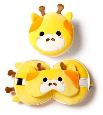 Productafbeelding van Relaxeazzz Pluche Giraffe: Reiskussen en slaapmasker