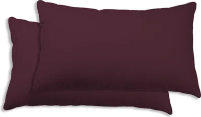 Produktbild von 2er Set Kissenbezug Kissenhülle 40x80 cm bordeaux Uni Kopfkissenbezug Baumwolle
