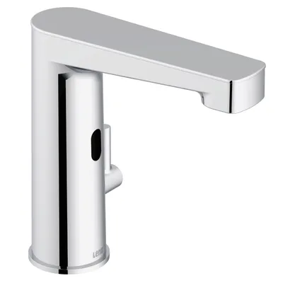 Zdjęcie produktu dla Bateria umywalkowa bezdotykowa Lenz MOLA, chromowana, zasilana bateriami, z systemem odpływowym Easy-Clean, model 46020502