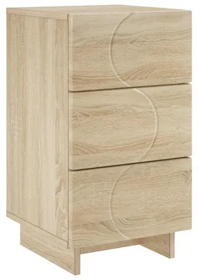 Immagine prodotto di Tavolino da comodino in legno effetto Sonoma, dimensioni 33,5 x 34,5 x 60 cm