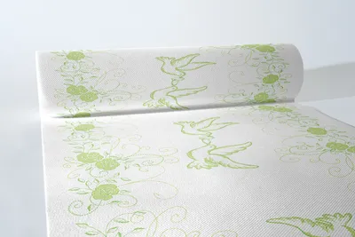 Produktbild von Airlaid Tischläufer Hochzeit in Grün 40 cm x 24 m , 1 Stück - Mank
