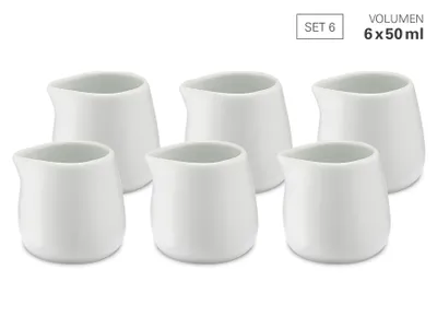 Produktbild von Weis Milchgießer 50 ml Set 6 aus Porzellan