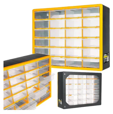 Immagine prodotto di Cassettiera modulare, 24 cassetti, plastica 50 x 16 x 39cm, Keltin