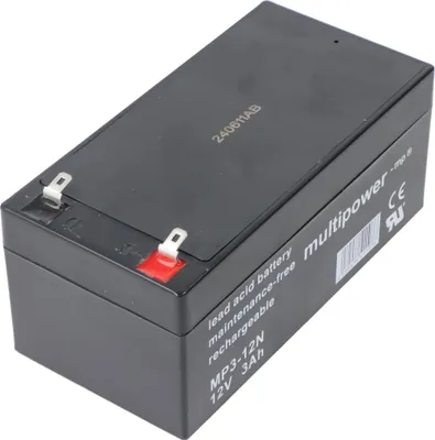 Zdjęcie produktu dla Multipower MP3-12N 12 V 3 Ah AGM Akumulator zasilający