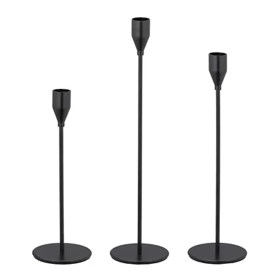 Produktbild von relaxdays Moderne Kerzenständer im 3er Set