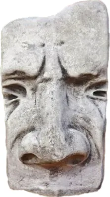 Immagine prodotto di Bellissima maschera dell'Isola di Pasqua in pietra fusa, perfetta per il giardino, la terrazza o il giardino antistante, resistente al gelo e nuova 50 cm H, 4234