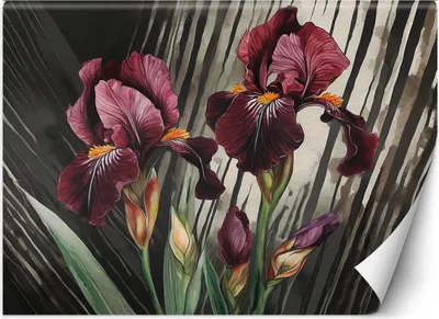 Produktbild von Vlies fototapete Abstrakte rote Blumen 200x140 cm Feeby Rot inkl. Kleber einfache Montage