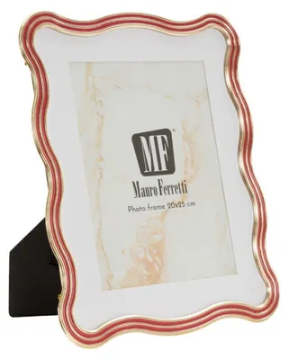 Produktbild von Bilderrahmen Zink Glas geschwungen 20x25 cm Rot Gold Mauro Ferretti Elizabeth