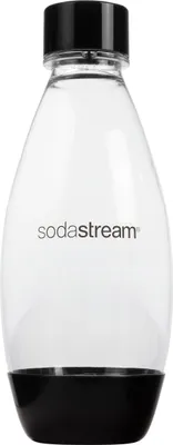 A clear studio shot of a SodaStream bottle.