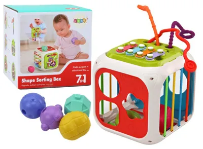 Immagine prodotto di Cubi educativi per bambini, blocchi selezionatori e cimbali 7In1