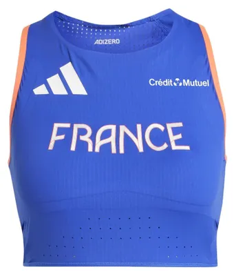Immagine prodotto di Adidas - Canotta "France" da donna, taglio corto, modello GT22529 (taglia 40 DE), colore blu chiaro