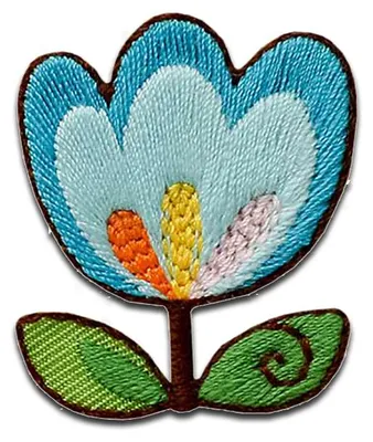 Obrázek produktu pro Mono-Quick Tulip blue - nášivka, nažehlovací nášivka, nášivka, nášivky, k nažehlení, velikost: 3,1 x 3,1 cm