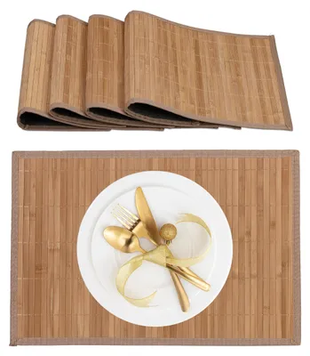 Platzset-Set aus 4 Bambus-Tischsets, 45x30 cm, natur