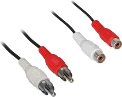 Produktbild von Goobay 50026 Stereo Verlängerungskabel 2x Cinch, 2.5 m - 2x Cinch-Stecker (Audio links/rechts) > 2x Cinch-Buchse (Audio links/rechts)