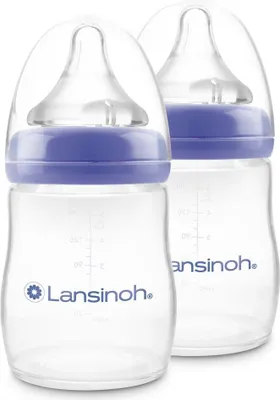 Produktbild von Lansinoh Babyflasche Fütterung Natural Wave 2x160 ml Stillhilfe praktisch komfortabel